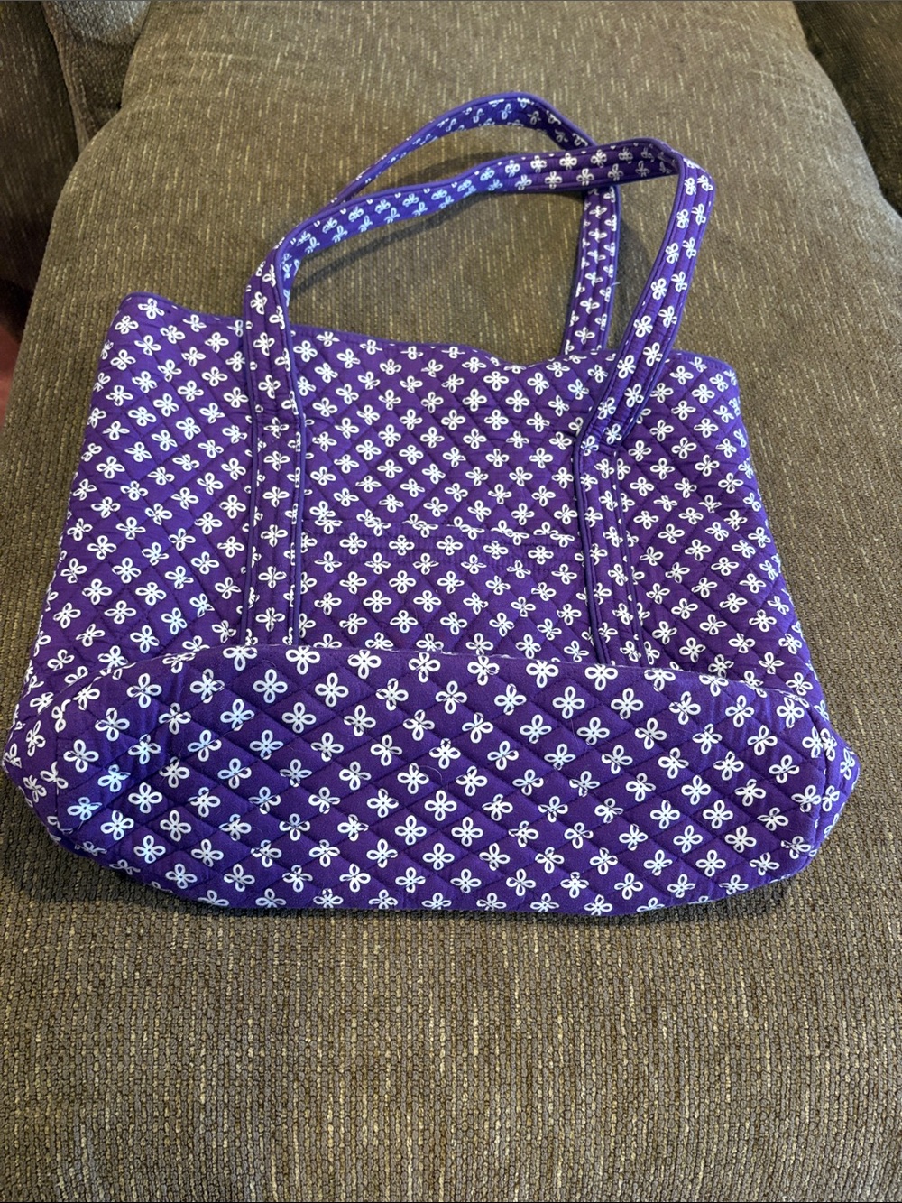 Vera Bradley Purple Quilted Floral Tote - Picture 4 of 10